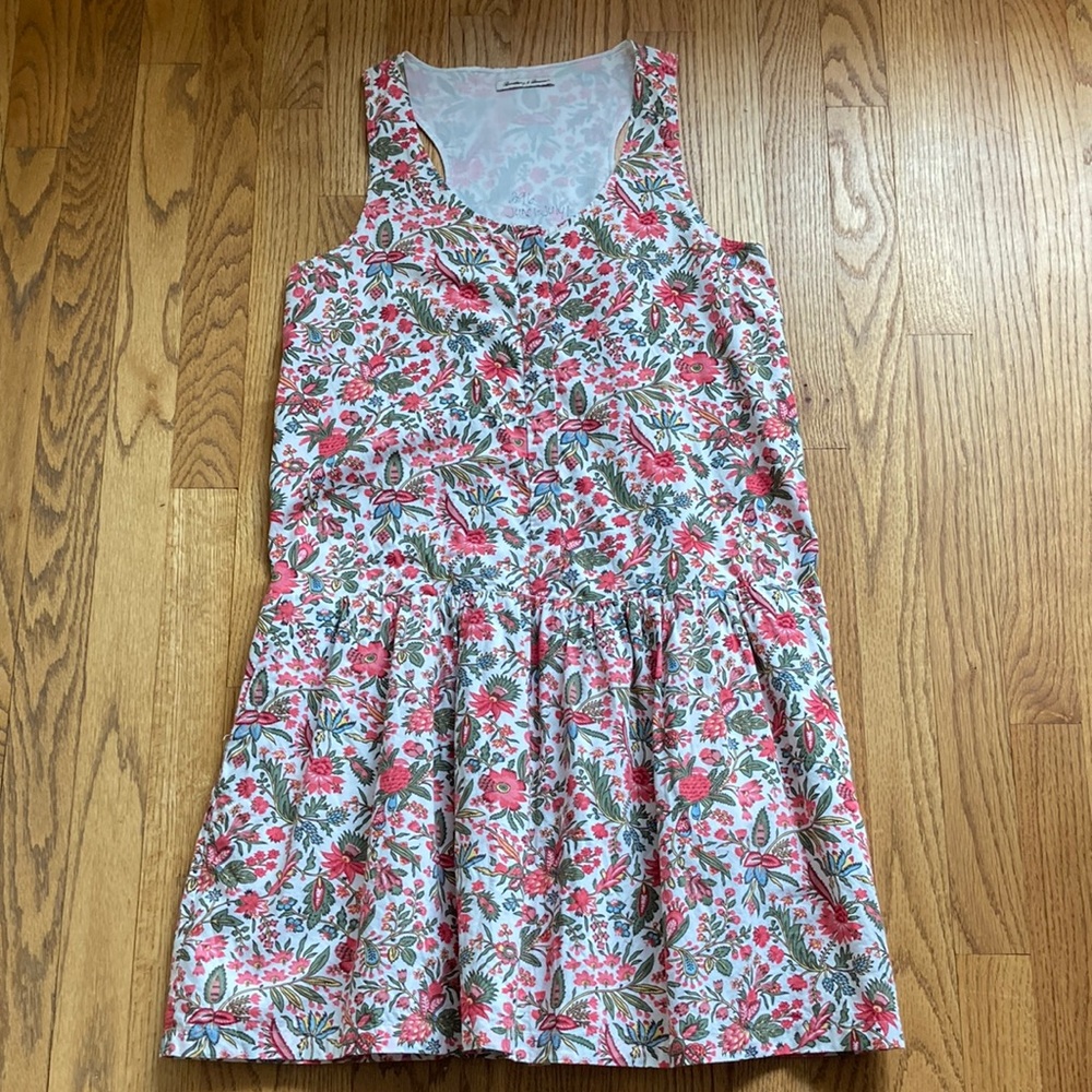 Madewell Broadway & Broome floral racer back sleeveless dress
